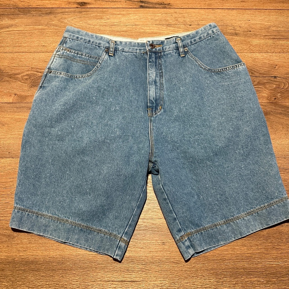 Vintage‎ Todays News Blue Denim Carpenter Shorts Mens 38